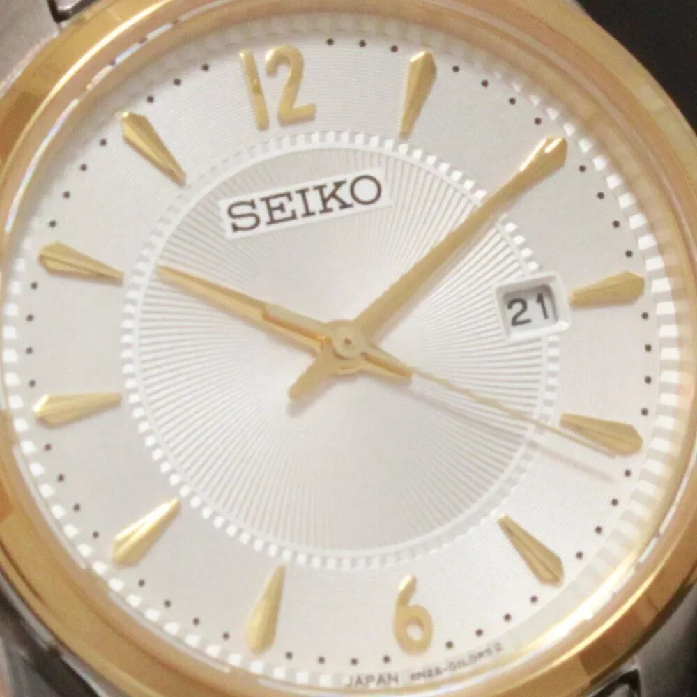 Ladies Seiko Essentials Two Tone Textured Dial 30mm